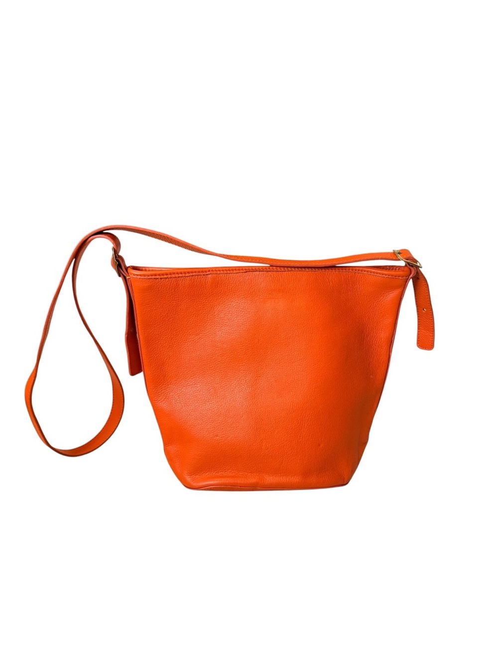 Mark And Graham Orange Leather Crossbody Bag